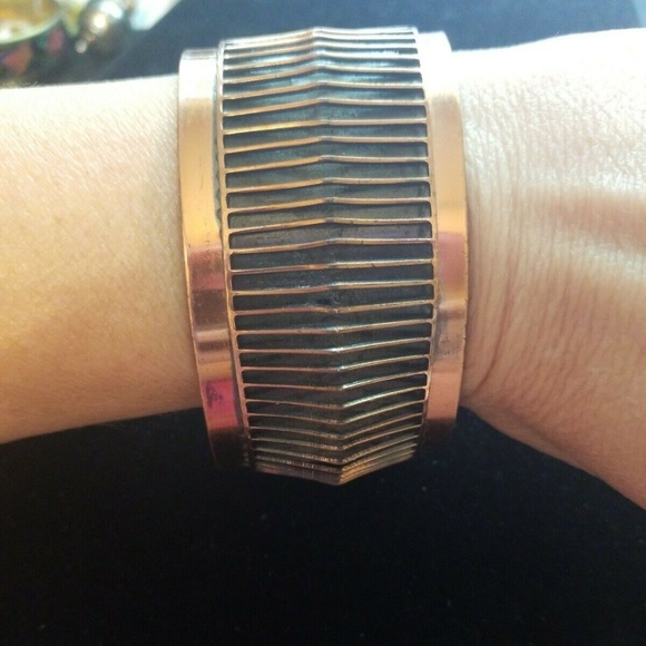 Vintage Renoir Copper WIRE Cuff Bracelet "Shadows" - Picture 2 of 4